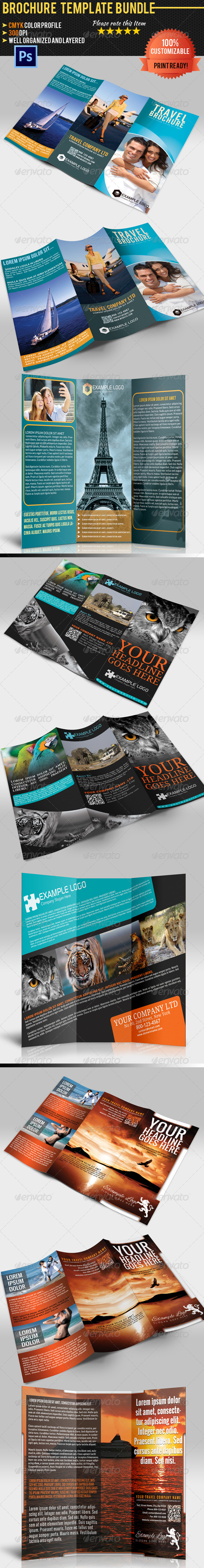 Tri-Fold Travel Brochure Bundle - Corporate Brochures