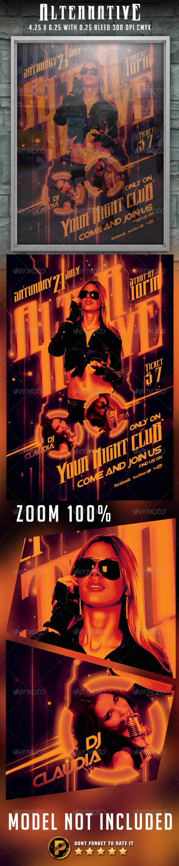 Alternative Music Fest Flyer Template - Events Flyers