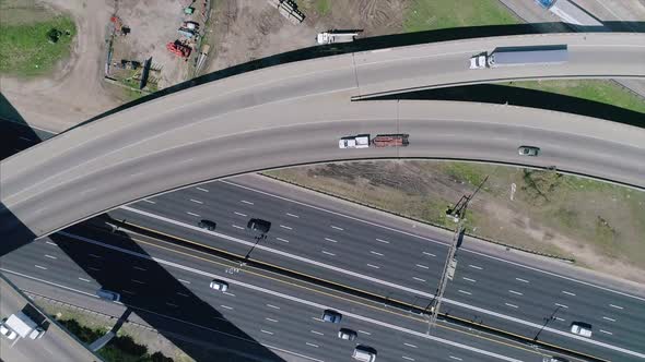Top View of Spaghetti Junction Freeways in Atlanta alt