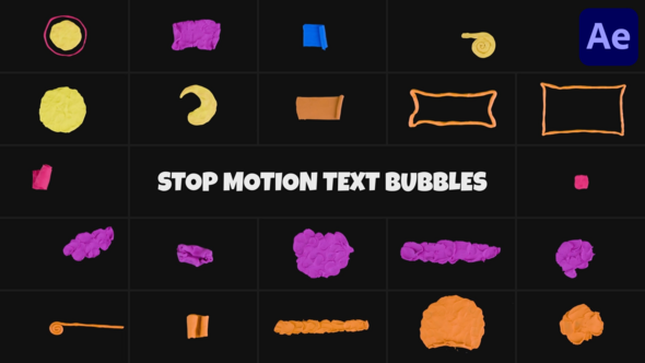 Stop Motion Text Bubbles | After Effects Titles template preview