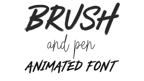 Brush and Pen Animated Font Titles template preview