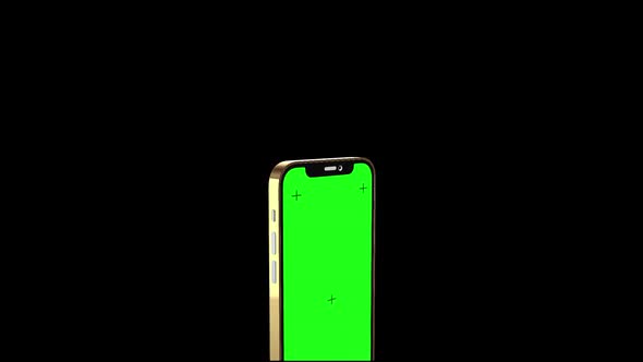 Smartphone With Green Screen, Alpha Channel alt