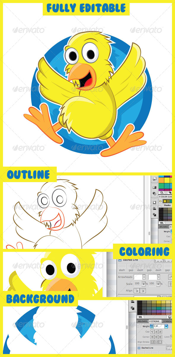 Cartoon Chicks - Characters Vectors