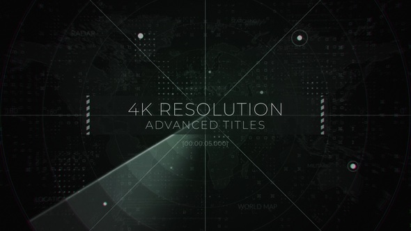 Military Radar Titles & Logo Video Displays template preview