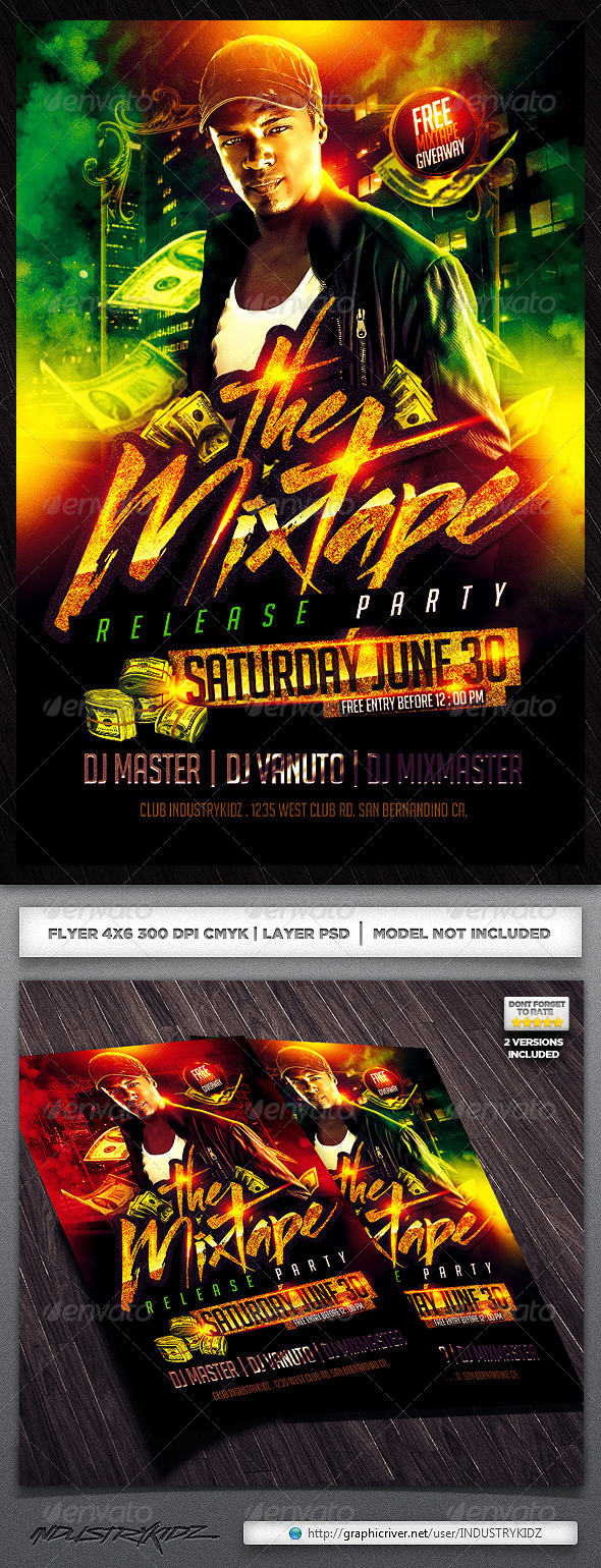 Mixtape Release Party Flyer V2 - Clubs & Parties Events