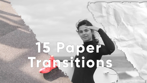 15 Paper Transitions Video Displays template preview