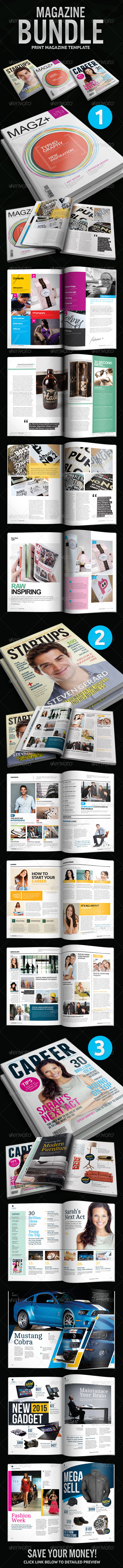 Indesign Magazine Bundle - Magazines Print Templates