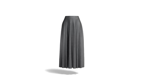 Blank black women maxi skirt , looped rotation alt