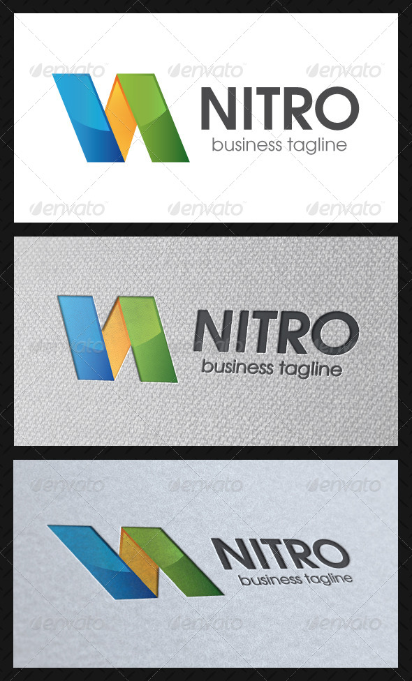 Nitro N Letter Logo Template - Letters Logo Templates