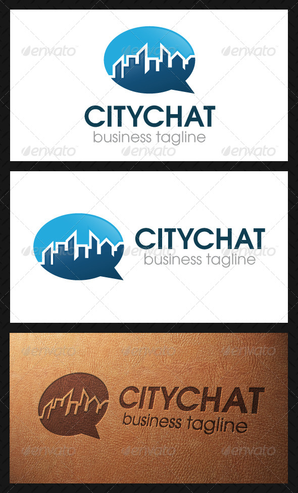 City Chat Logo Template - Symbols Logo Templates
