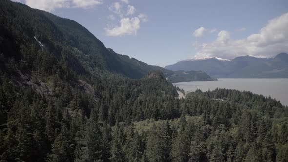 Elevated View of spring Howe sound from Gondola alt