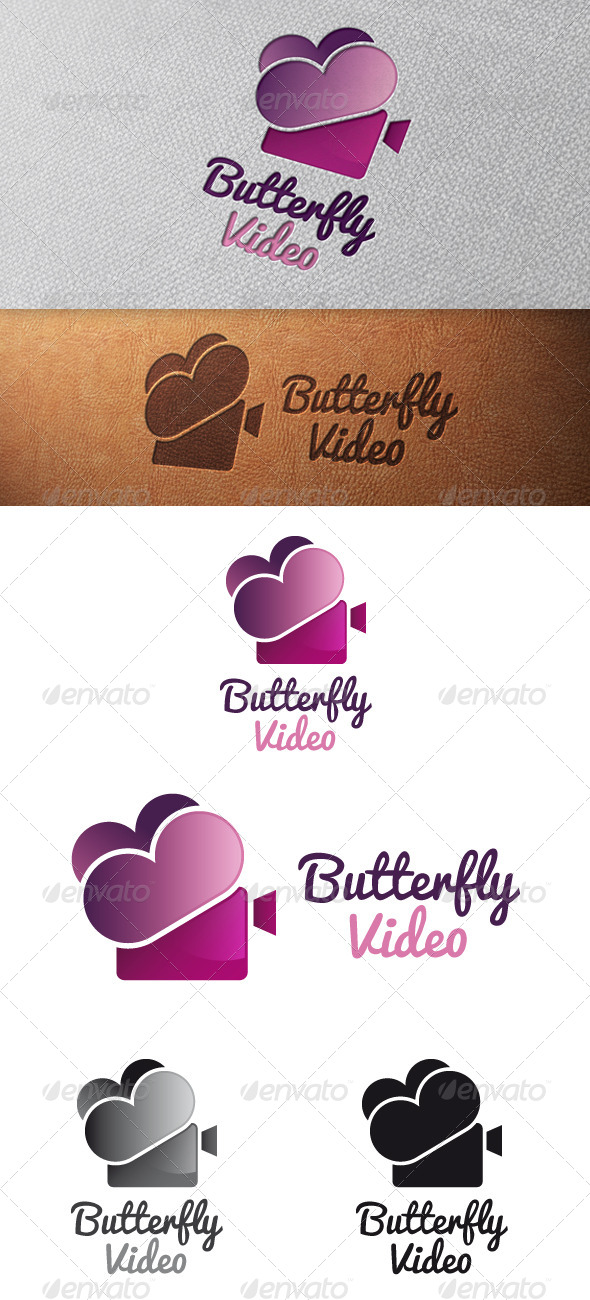 Butterfly Video Logo Template - Objects Logo Templates