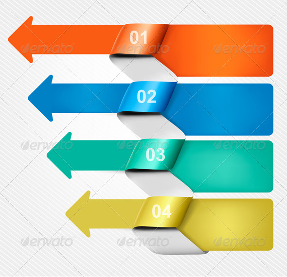 Set of Info Graphics Banners with Numbers - Backgrounds Business