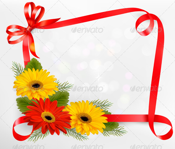 Holiday Background with Colorful Flowers - Flowers & Plants Nature