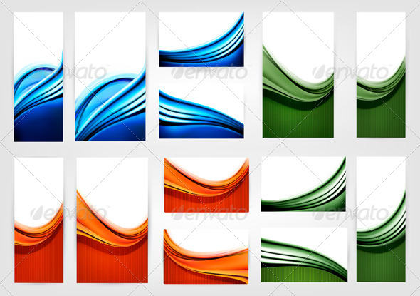 Big Collection of Colorful Business Cards - Backgrounds Business