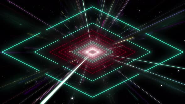 Neon Tunnel VJ Loop Background
