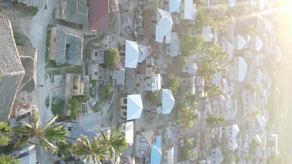 Zanzibar Tanzania  Houses on Tropical Island Slow Motion alt