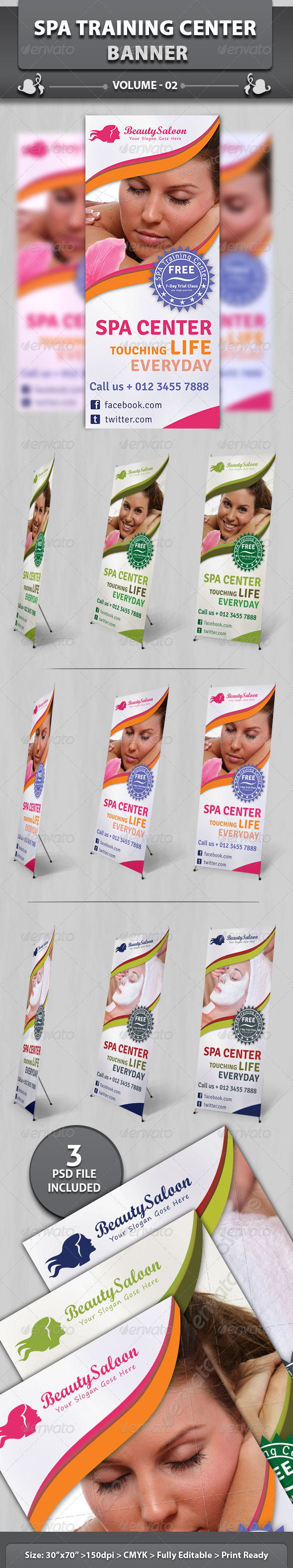 Spa & Beauty Saloon Banner | Volume 6 - Signage Print Templates