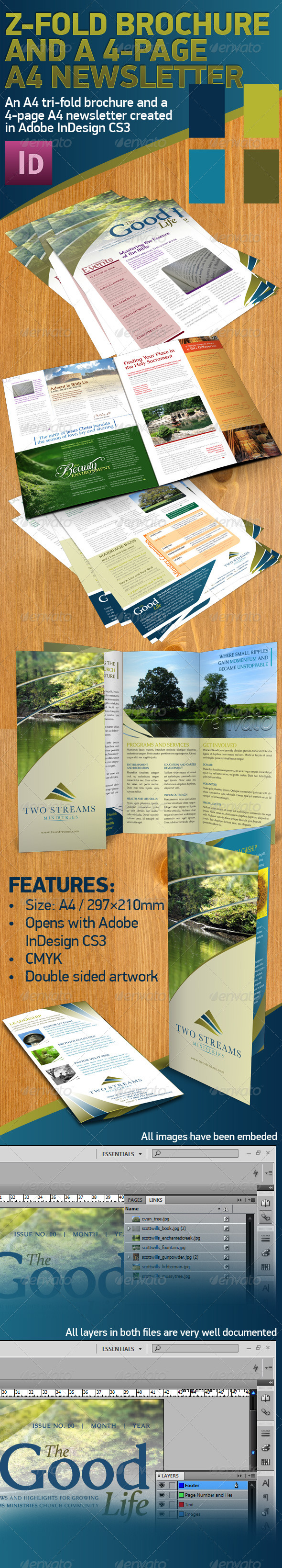 Tri-fold A4 Brochure and a 4-page A4 Newsletter - Corporate Brochures