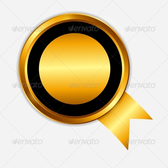 Vector Gold Sign Label Template - Retail Commercial / Shopping