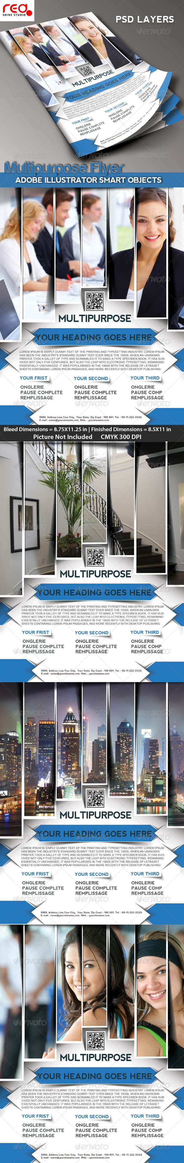 Multipurpose Business Flyer/Poster Magazine Templat - Corporate Flyers