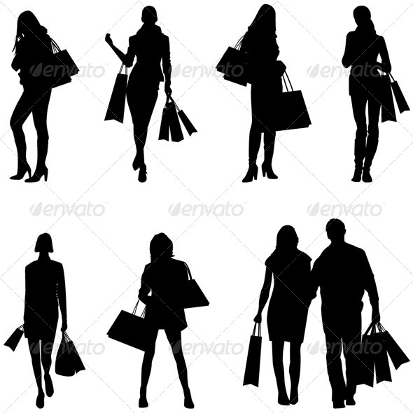 Shopping Icons - Vector Illustration - Commercial / Shopping Conceptual