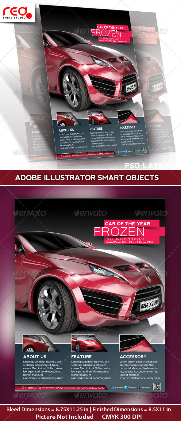 Car Promotion Flyer, Poster & Magazine Template - Commerce Flyers