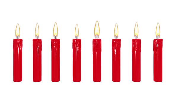 Burning Red Candles