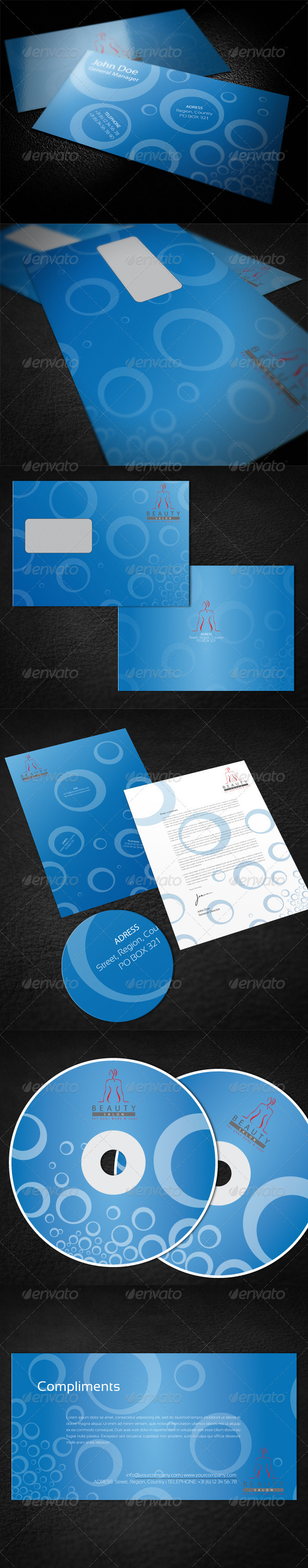 Beauty Salon Corporate identity - Stationery Print Templates