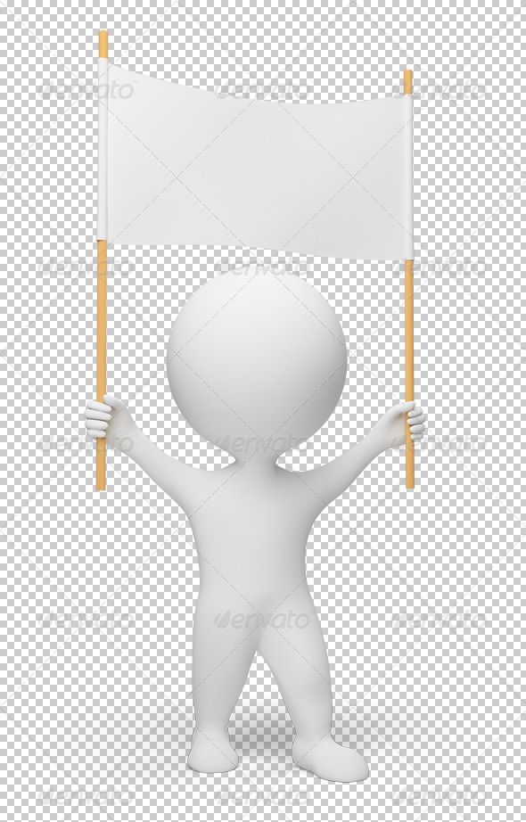 3d small people - demonstrator - Characters 3D Renders