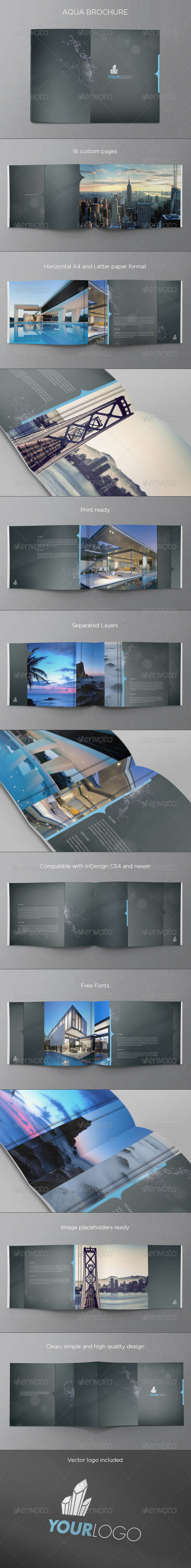 Aqua Premium Brochure - Brochures Print Templates