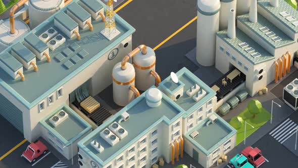 Aerial View Of Furniture Factory. Production and logistics in the manufactory. alt