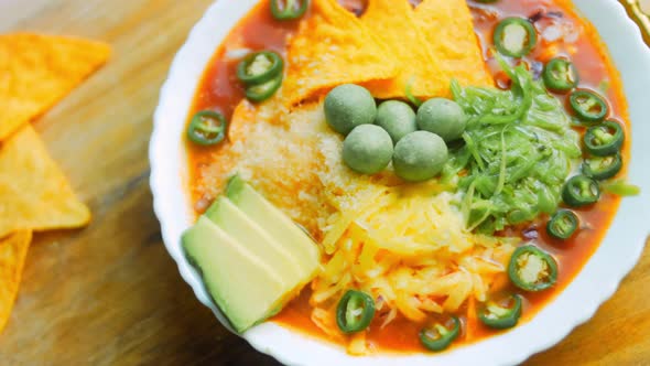 Mexican Soup with Three Kinds of Cheese alt