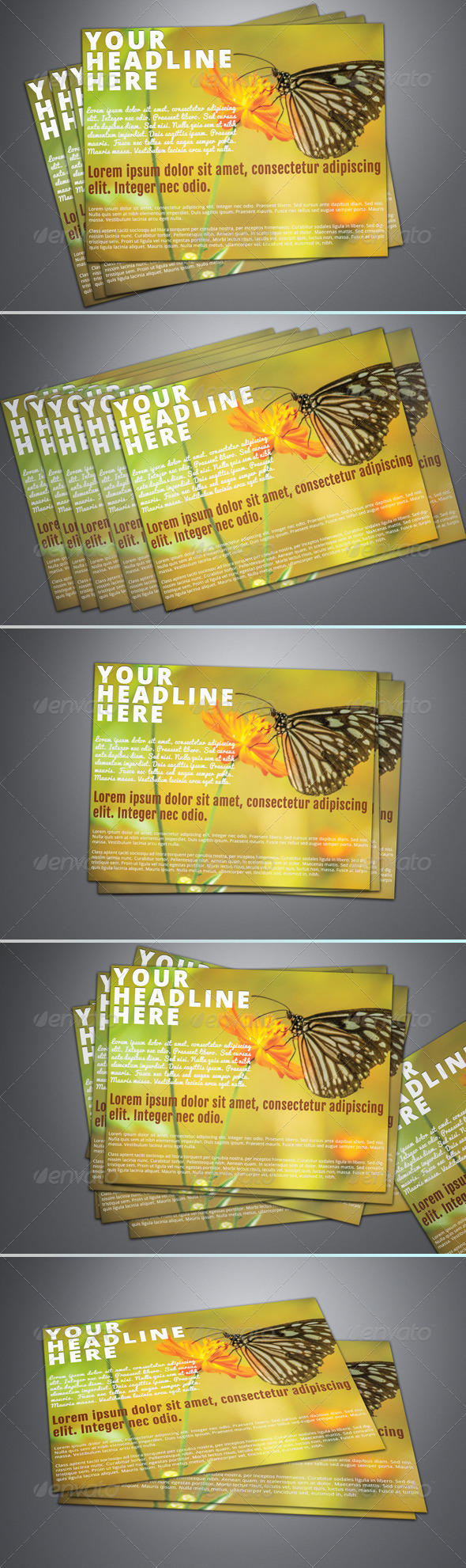 Photorealistic Horizontal A4 Flyer Mock-Up - Flyers Print