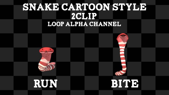 Snake Toon Style 2 Clip