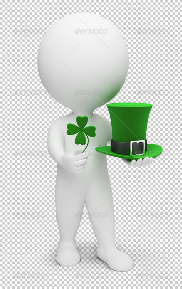 3d small people - Saint Patrick - Characters 3D Renders