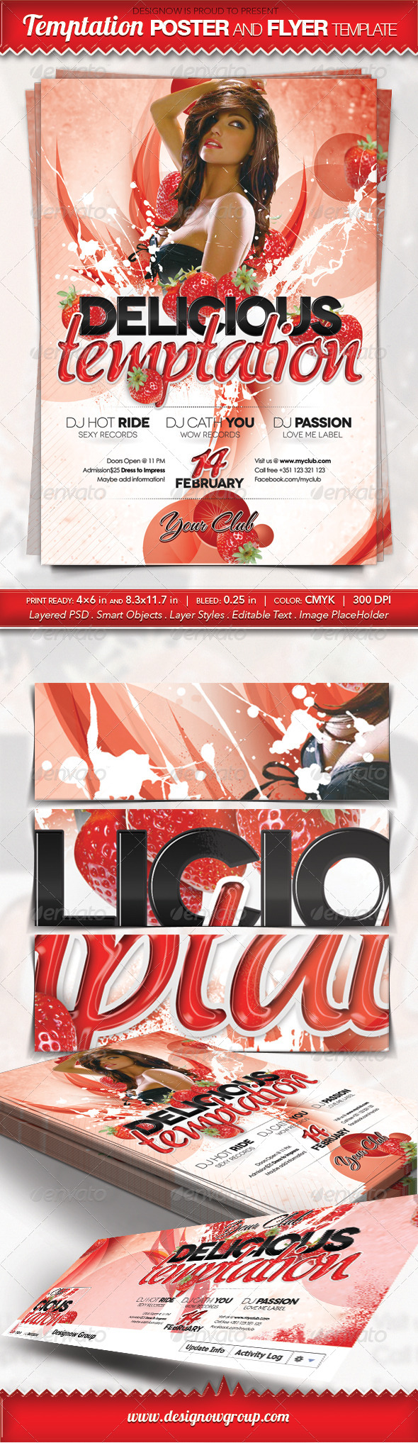 Delicious Temptation Flyer - Clubs & Parties Events