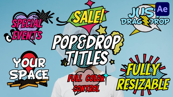 Pop & Drop Comic Style Titles Titles template preview