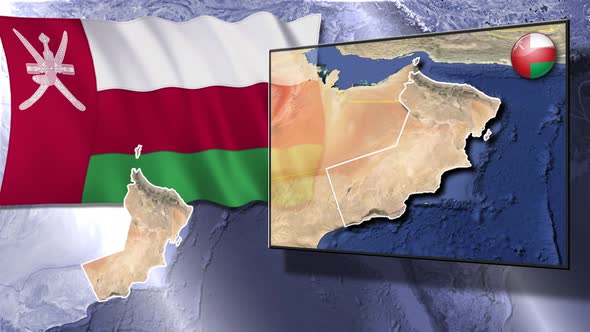 Oman Flag And Map Animation alt