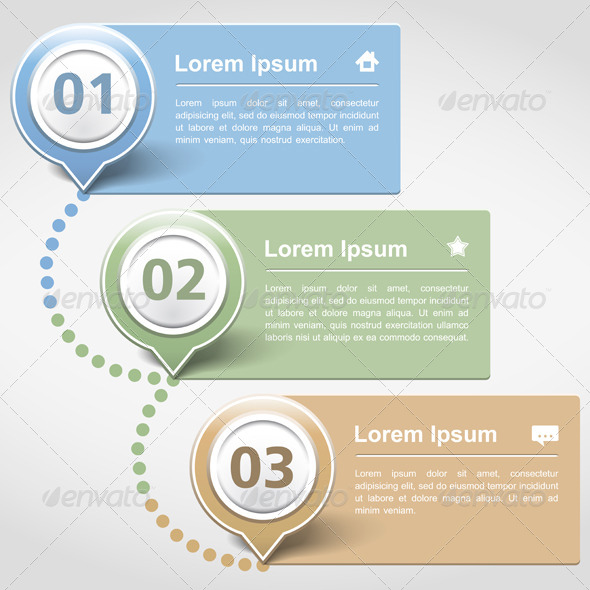 Design Template with Three Banners - Miscellaneous Vectors