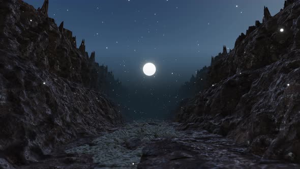 The Night Sky On The Cliff Valley 02 4K alt