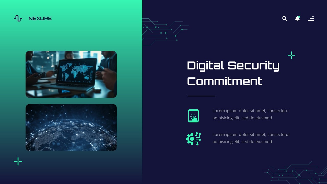 Nexure Network Security Powerpoint Template, Presentation Templates