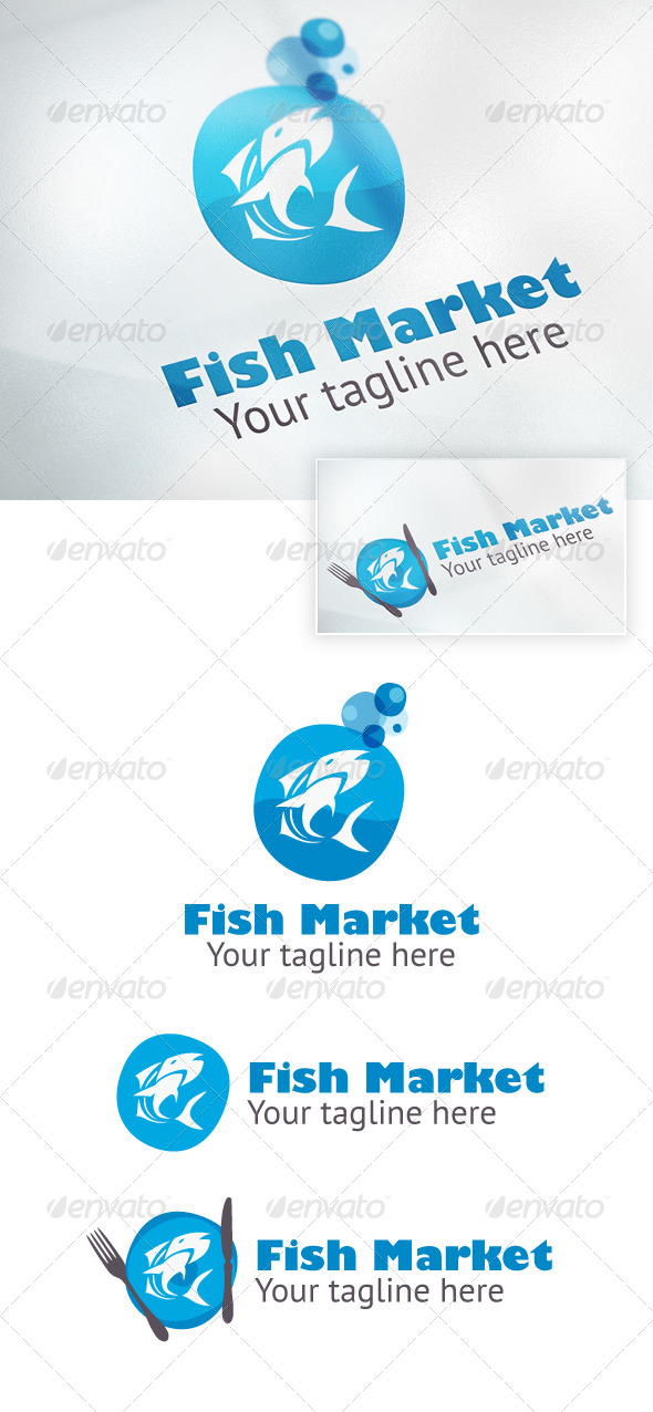 Fish market - Food Logo Templates