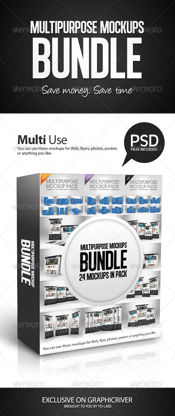 Multipurpose Mockups Bundle - Miscellaneous Displays