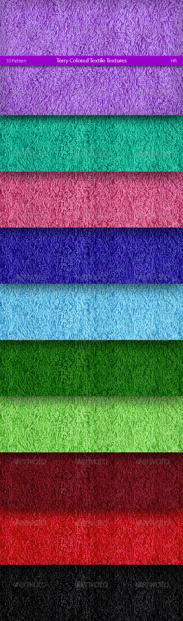 Terry Colored Textile Texture - Fabric Textures