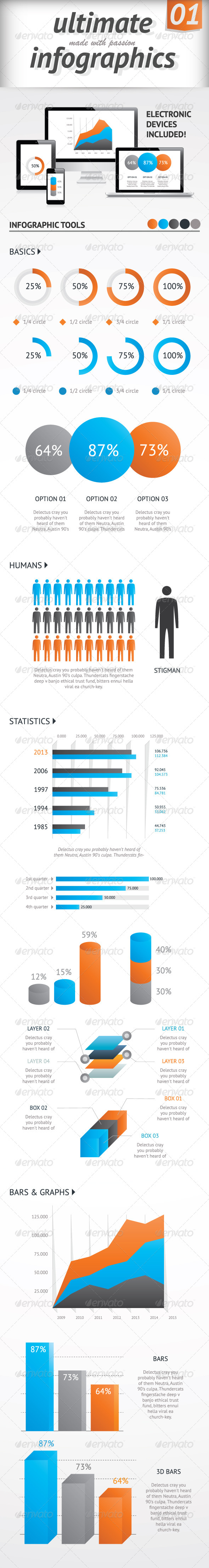 Ultimate Infographics Elements Set Vector - Infographics