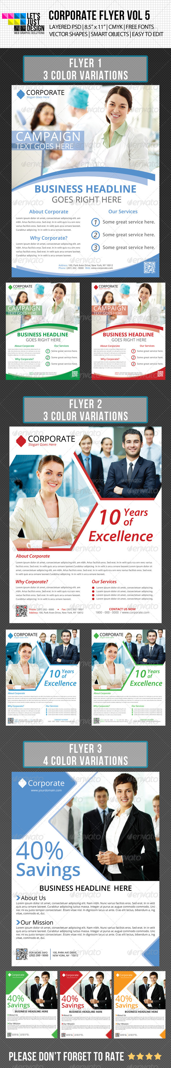 Multipurpose Corporate Flyer Bundle Vol 1 - Corporate Flyers