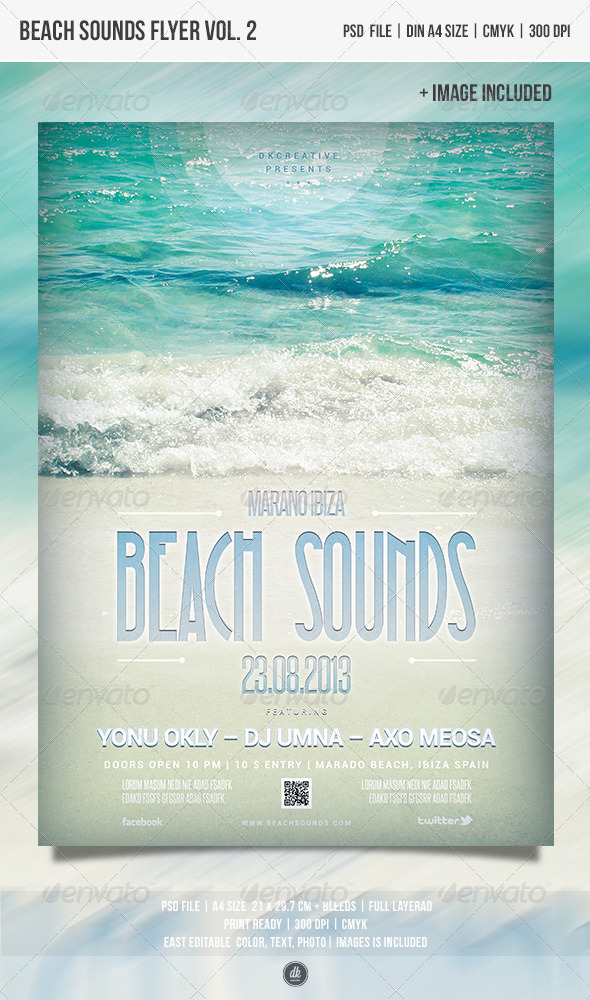 Beach Sounds Flyer Vol.2 - Clubs & Parties Events