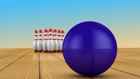 Bowling Ball And Skittles