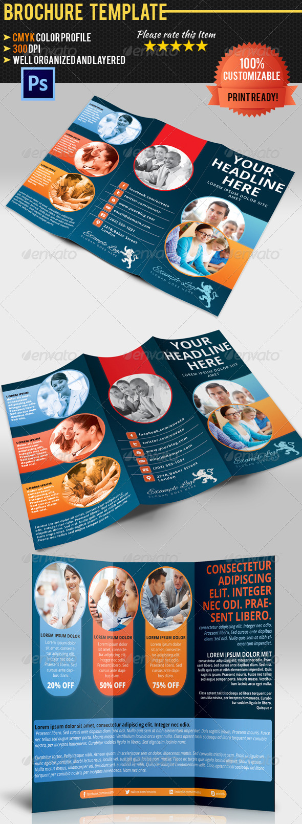 Multipurpose Tri-Fold Brochure Vol.3 - Corporate Brochures